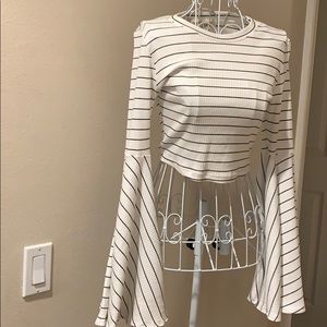 Bell sleeve crop top